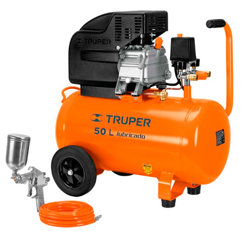 COMPRESORA 50 LITROS 220V/60 HZ MANGUERA + PISTOLA TRUPER COMPRESORA 50 LITROS 220V/60 HZ MANGUERA + PISTOLA TRUPER